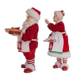 Kurt Adler 10.5-Inch Fabriché Mr. And Mrs. Santa, 2-Piece Set -Kurt Adler Shop fa0146 04 f96c4aad dcff 4226 9377 e63b2dac678e