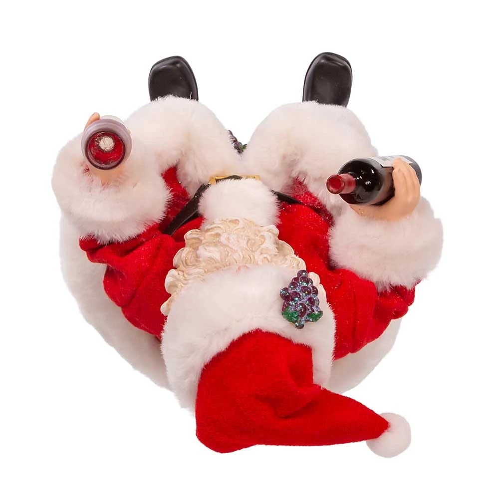 Kurt Adler 10.5-Inch Fabriché Santa Sitting On Wine Barrel 7 Kurt Adler 10.5-Inch Fabriché Santa Sitting On Wine Barrel - Image 5