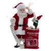 Kurt Adler 10.5-Inch Fabriché Santa With Mail And Elf