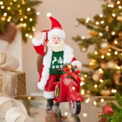 Kurt Adler 10-Inch Fabriché Santa On Scooter -Kurt Adler Shop fa0196 50 a52994fb 880d 4a63 bb08 5dd81cbd534c