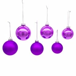 Kurt Adler 60-80MM Shiny And Matte Purple Balls, 20 Piece Set -Kurt Adler Shop gg0963smp 01 cdb9b61f 94b2 439f 978f fde58a92fd5d