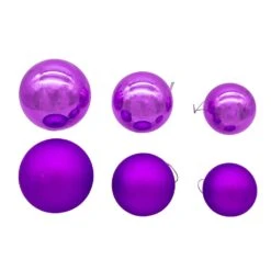 Kurt Adler 60-80MM Shiny And Matte Purple Balls, 20 Piece Set -Kurt Adler Shop gg0963smp 03 de9714fe 2848 4285 8155 6856a260e8ca
