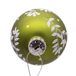 Kurt Adler 80MM Green Leaf Design Ball Ornaments, 6 Piece Set -Kurt Adler Shop gg1008 02 1eac0d0e 96e2 4cd5 a36b 21321fca37b6