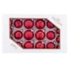 Kurt Adler 60-80 MM Glass Shiny And Matte Red Mercury Ball Ornaments, 20-Piece Set