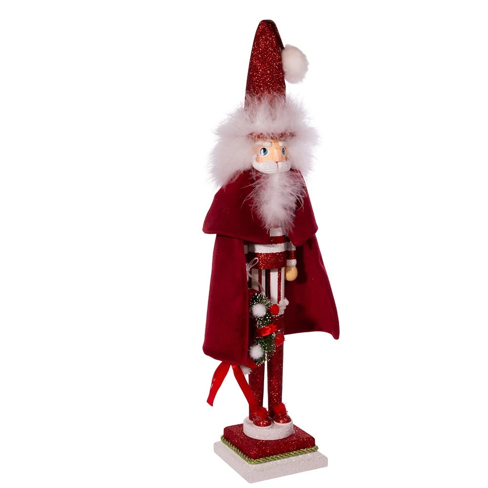 Kurt Adler 20-Inch Hollywood Red Skinny Nutcracker With Wreath 4 Kurt Adler 20-Inch Hollywood Red Skinny Nutcracker With Wreath - Image 2