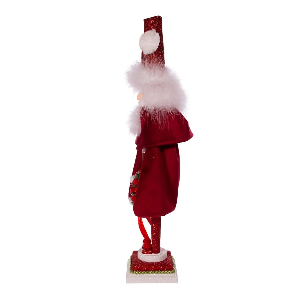 Kurt Adler 20-Inch Hollywood Red Skinny Nutcracker With Wreath 7 Kurt Adler 20-Inch Hollywood Red Skinny Nutcracker With Wreath - Image 5