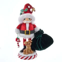 Kurt Adler 12-Inch Hollywood Santa And Pup Nutcracker