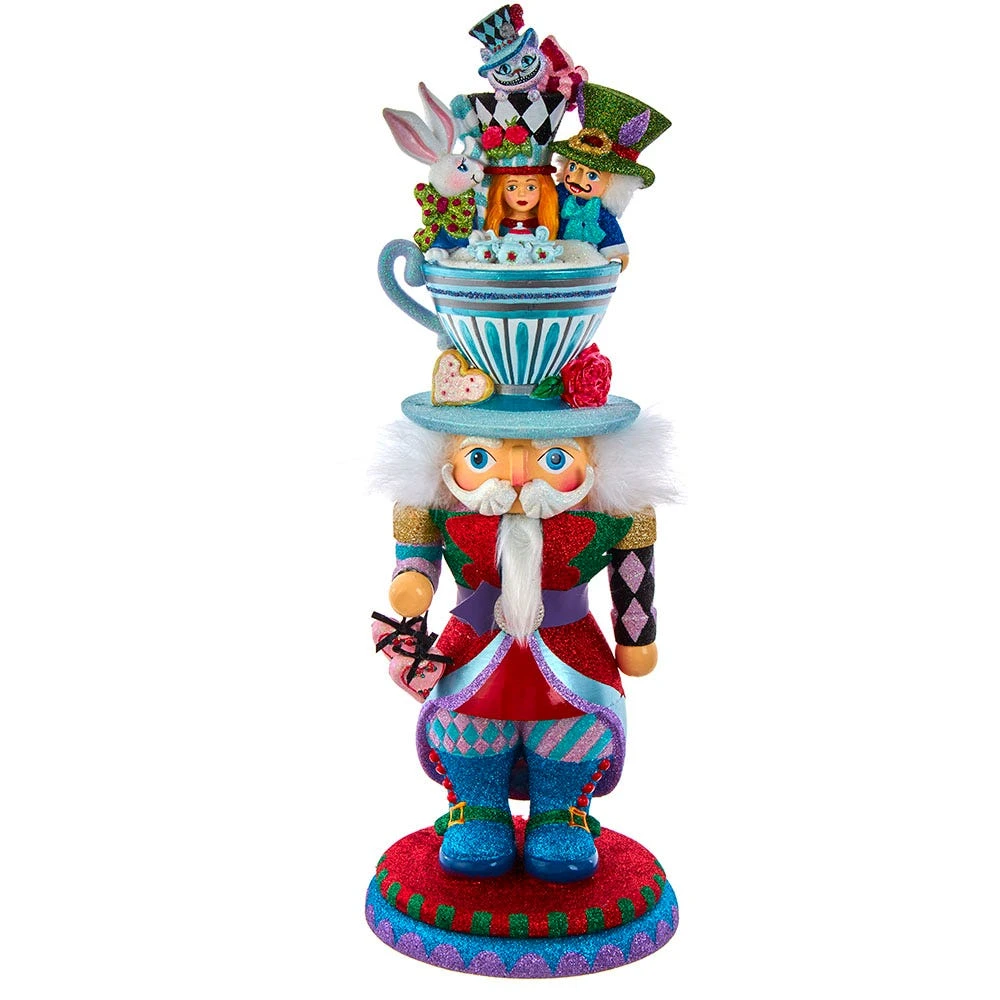 Kurt Adler 18-Inch Hollywood Alice Teacup Hat Nutcracker 3 Kurt Adler 18-Inch Hollywood Alice Teacup Hat Nutcracker