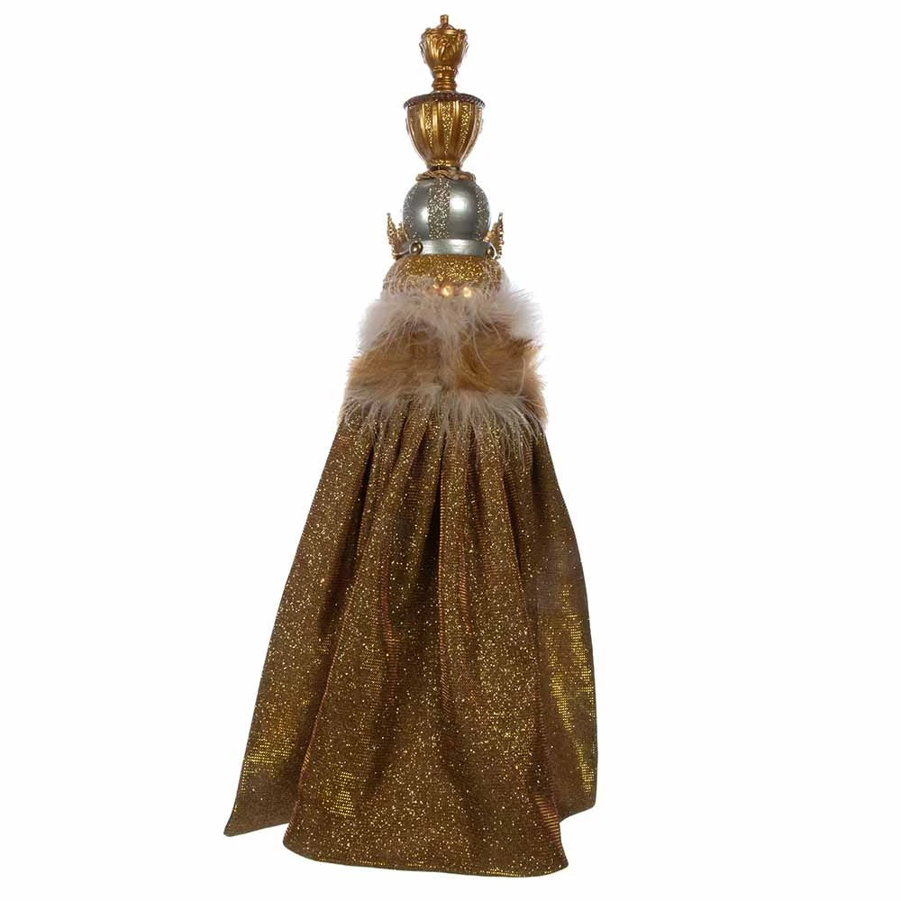 Kurt Adler 17.5-Inch Hollywood Gold With Fuzzy Cape King Nutcracker 4 Kurt Adler 17.5-Inch Hollywood Gold With Fuzzy Cape King Nutcracker - Image 2