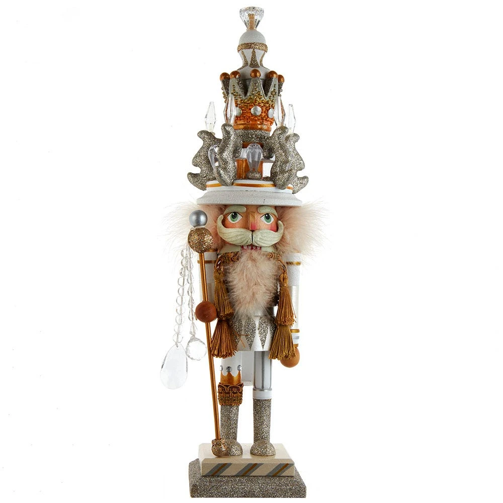 Kurt Adler 19-Inch Hollywood White And Gold King Nutcracker 3 Kurt Adler 19-Inch Hollywood White And Gold King Nutcracker