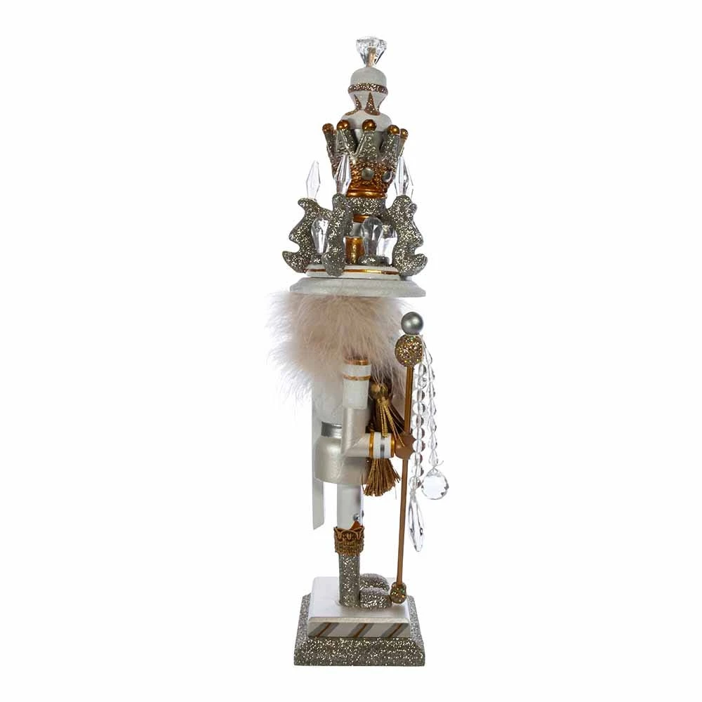 Kurt Adler 19-Inch Hollywood White And Gold King Nutcracker 6 Kurt Adler 19-Inch Hollywood White And Gold King Nutcracker - Image 4