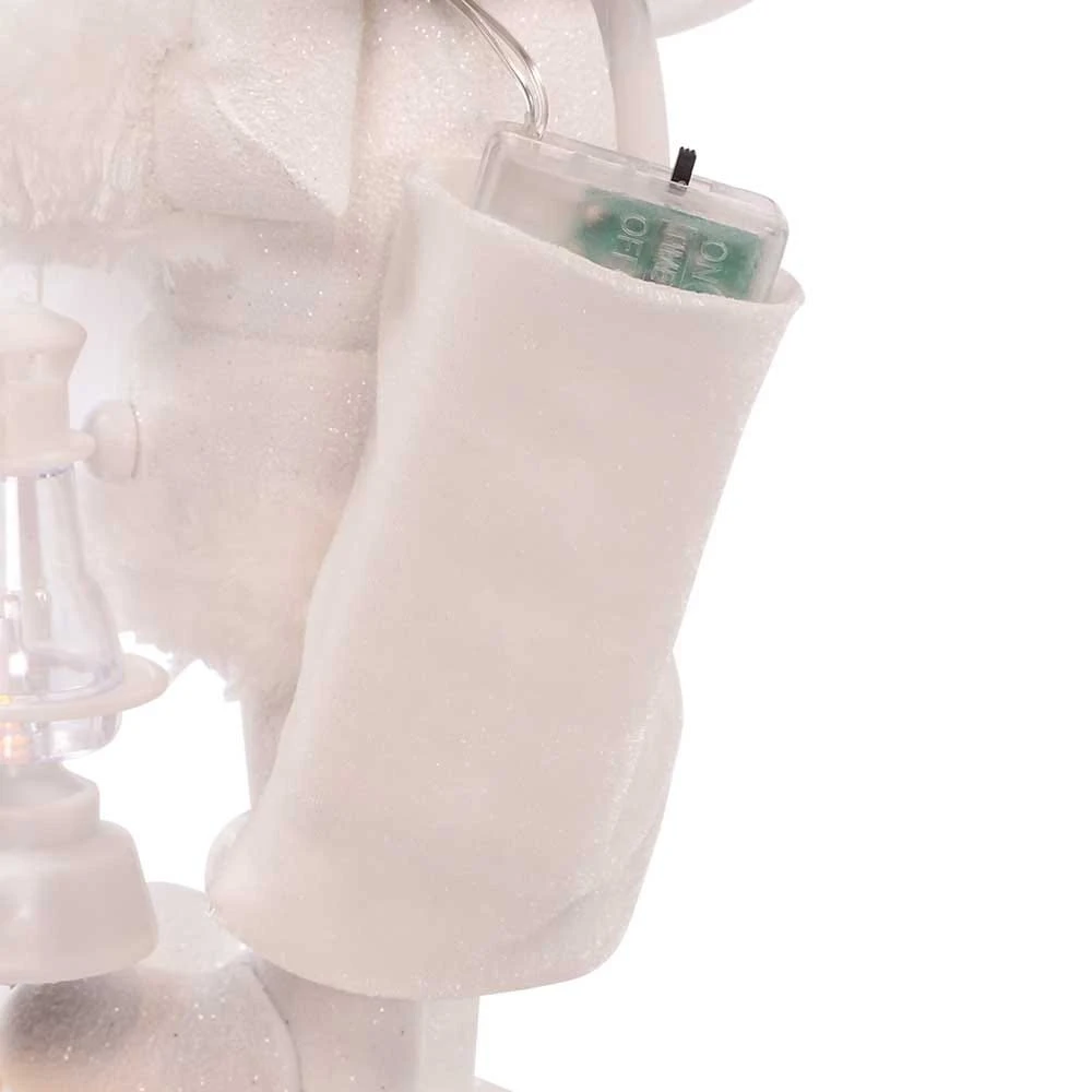 Kurt Adler 15-Inch Hollywood White Winter LED Hat Nutcracker 9 Kurt Adler 15-Inch Hollywood White Winter LED Hat Nutcracker - Image 7