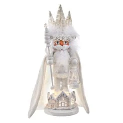 Kurt Adler 15-Inch Hollywood White Winter LED Hat Nutcracker