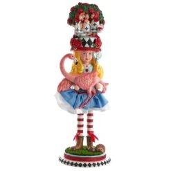 Kurt Adler 19-Inch Hollywood Alice With Flamingo Nutcracker
