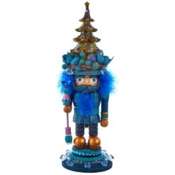 Kurt Adler 18-Inch Hollywood Blue With Tree Nutcracker
