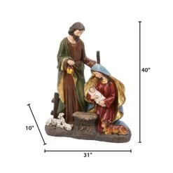 3 Foot Tall Lighted Christmas Manger Nativity Scene With Timer -Kurt Adler Shop huu7djcrbp3t5wop8kci