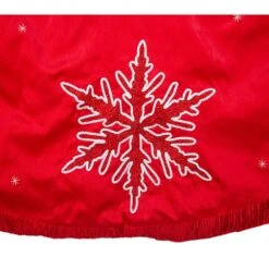 Kurt Adler 60-Inch Red Snowflake Embroidered And Pleated Tree Skirt -Kurt Adler Shop in1349 02 93baa7ec 2927 4674 bbbd a1c3fd889beb