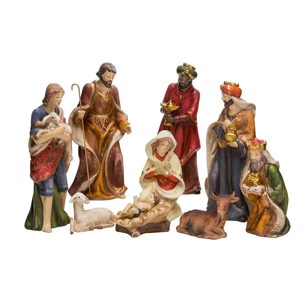 Kurt Adler 9-Inch Porcelain Nativity Figures Tablepiece Set Of 9 3 Kurt Adler 9-Inch Porcelain Nativity Figures Tablepiece Set Of 9