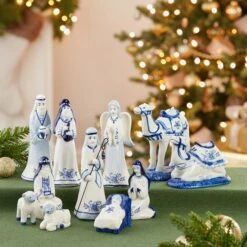 Kurt Adler 1.97-6.7-Inch Porcelain Delft Blue Nativity Set, 11-Piece Set -Kurt Adler Shop j4020 50 a38c2d0c 9bdb 485b baa8 74df8d872ff3