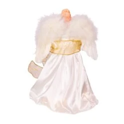Kurt Adler 14-Inch Battery-Operated Ivory And Gold LED Angel Treetop -Kurt Adler Shop j6048 14 7d5a5c7c c366 4a57 a644 7f89fae579ed