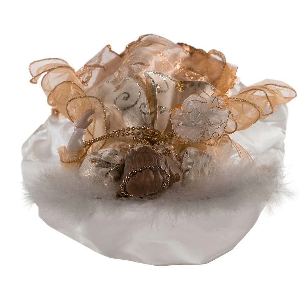 Kurt Adler 17-Inch Ivory And Gold Angel Treetop 5 Kurt Adler 17-Inch Ivory And Gold Angel Treetop - Image 3