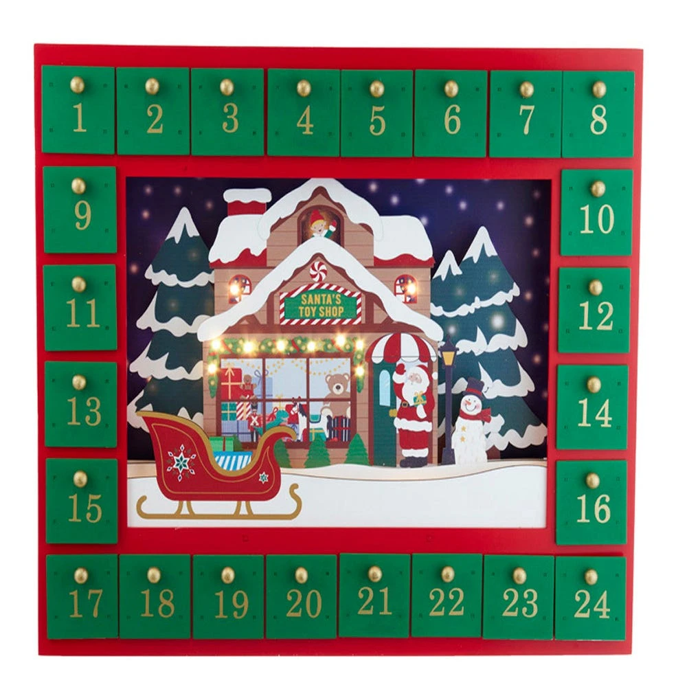 Kurt Adler 14.3-Inch Battery-Operated Santa Toy Shop Advent Calendar 3 Kurt Adler 14.3-Inch Battery-Operated Santa Toy Shop Advent Calendar