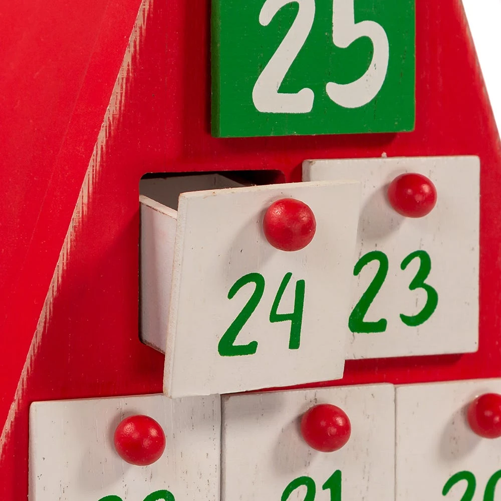 Kurt Adler 19.7-Inch Triangular Santa Head Advent Calender 4 Kurt Adler 19.7-Inch Triangular Santa Head Advent Calender - Image 2