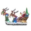 Kurt Adler 8.7-Inch Battery-Operated LED Musical Santa And Sleigh Table Piece -Kurt Adler Shop jel1306