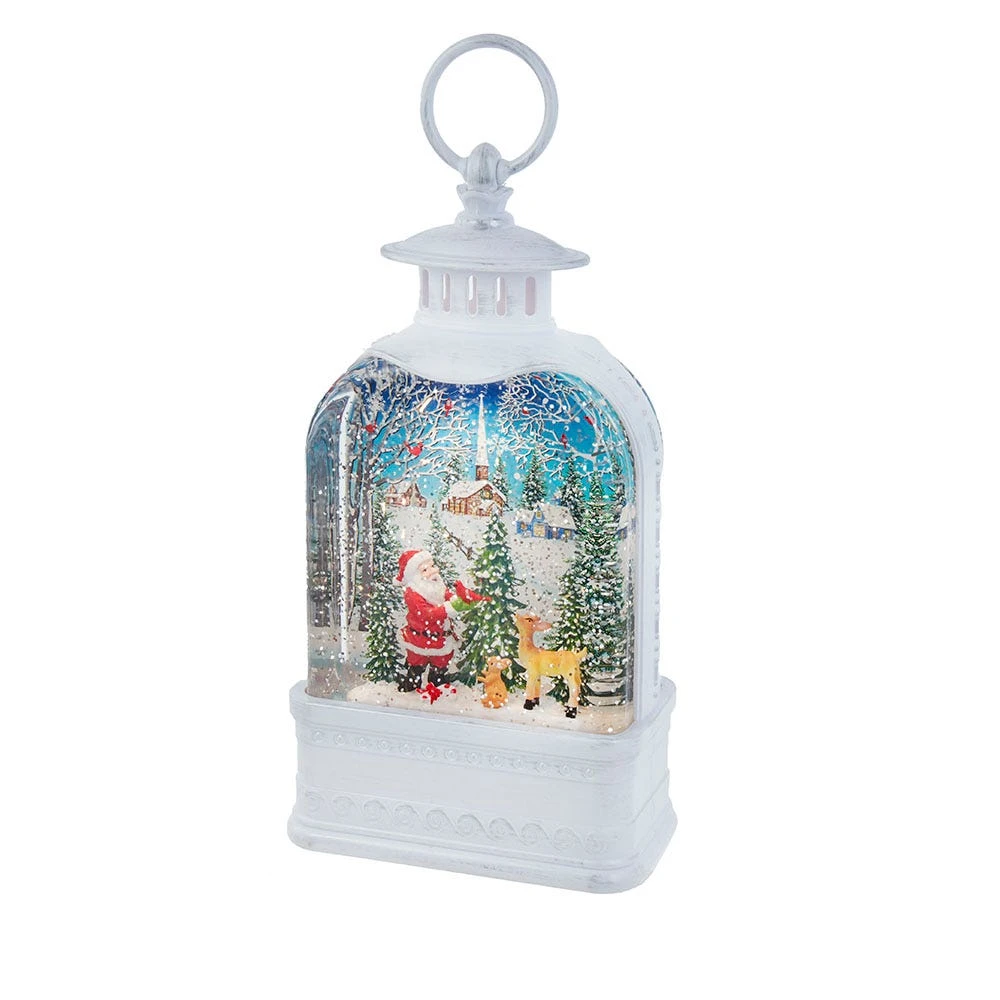 Kurt Adler 9.5-Inch Battery-Operated Lighted Santa Water Lantern 3 Kurt Adler 9.5-Inch Battery-Operated Lighted Santa Water Lantern
