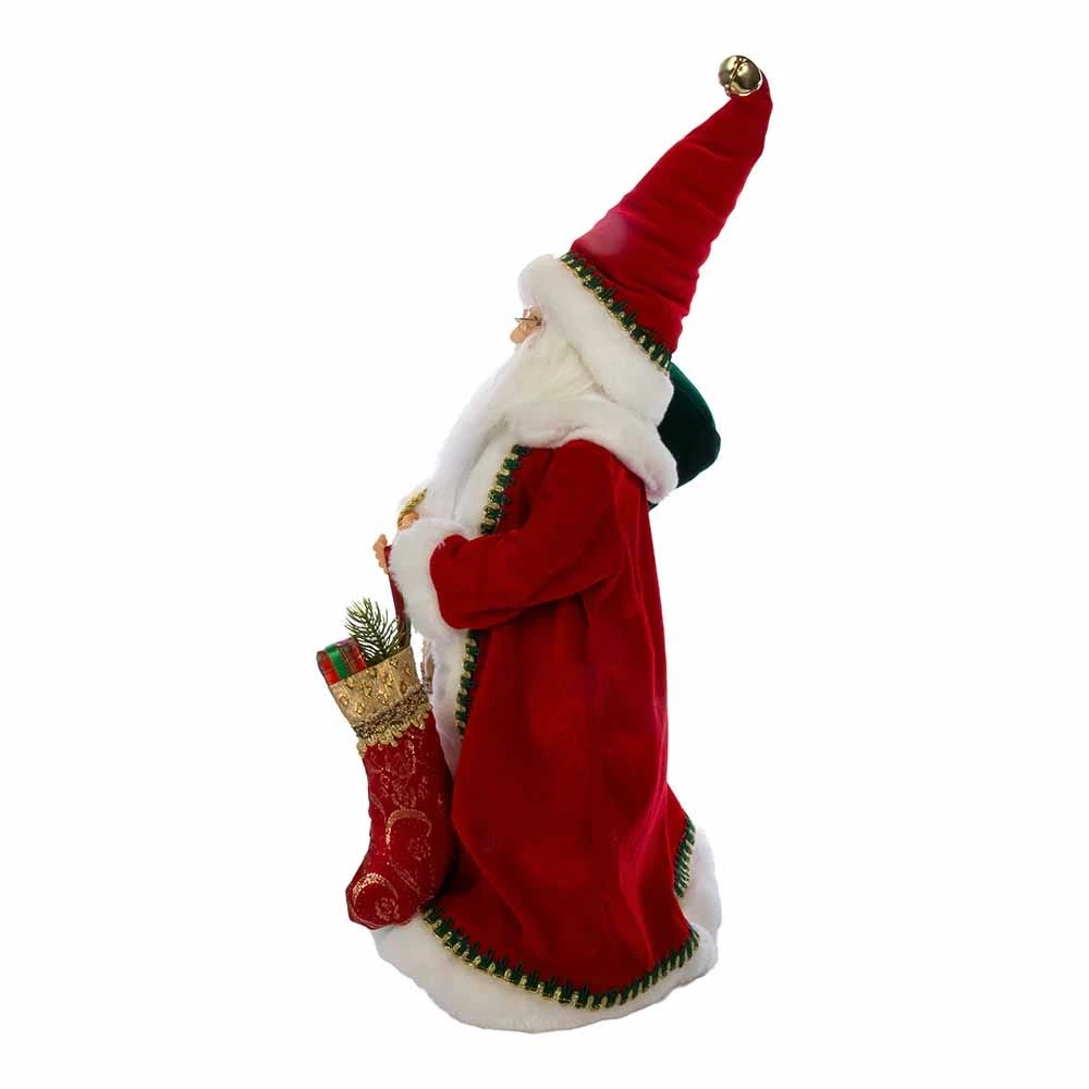 Kurt Adler 17-Inch Kringle Klaus Fancy Santa With Stocking 5 Kurt Adler 17-Inch Kringle Klaus Fancy Santa With Stocking - Image 3