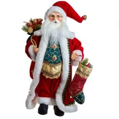 Kurt Adler 17-Inch Kringle Klaus Fancy Santa With Stocking