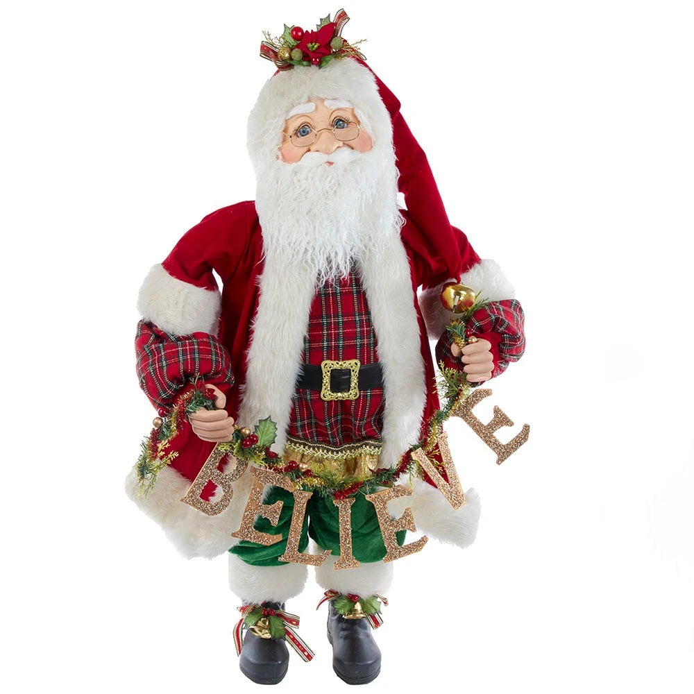 Kurt Adler 36-Inch Kringle Klaus With "Believe" Garland 3 Kurt Adler 36-Inch Kringle Klaus With "Believe" Garland