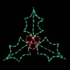 LED Holly Leaf With Berries #LED-HB3 *Set Of 2*