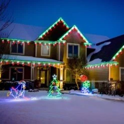 LED STEEL STOCKING LINKABLE FREESTYLE- Set Of 12- #LED-ST44 -Kurt Adler Shop led st44 5