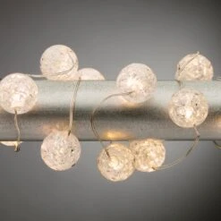 Set Of 2 Crackle Bead String Lights, Warm White LED With Timer -Kurt Adler Shop mcrucvpxy2bsms0bl0j8