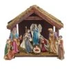 Kurt Adler 6.25-Inch Nativity Set With 11-Inch Stable, 8 Piece Set
