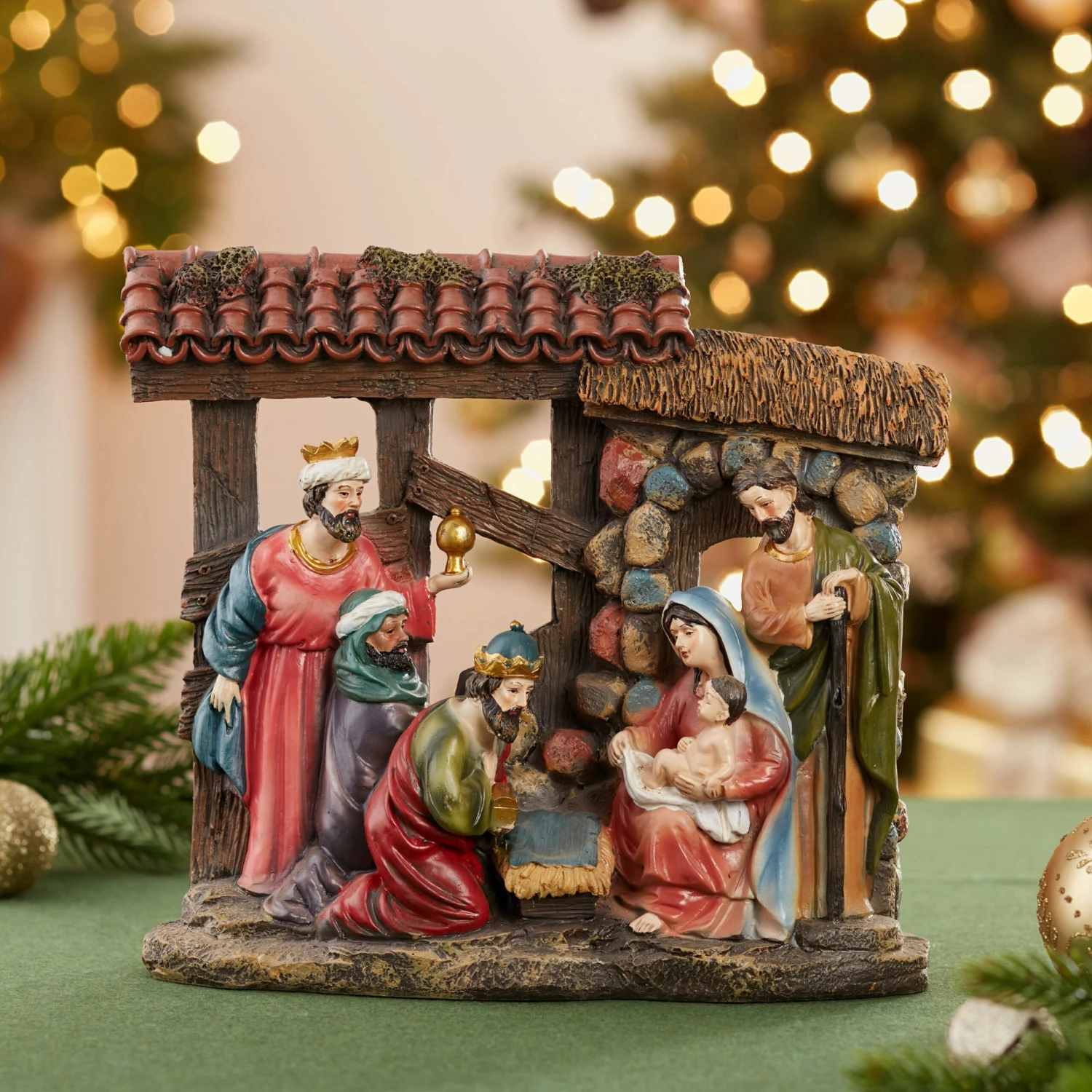 Kurt Adler 10-Inch Resin Nativity Scene Table Piece 9 Kurt Adler 10-Inch Resin Nativity Scene Table Piece - Image 7