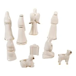 Kurt Adler 2-6.75-Inch Gold And White Nativity Table Piece, 9 Piece Set -Kurt Adler Shop n1044 02 c48d25c5 75b1 40d6 8135 7d4b9983bc87