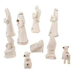 Kurt Adler 2-6.75-Inch Gold And White Nativity Table Piece, 9 Piece Set -Kurt Adler Shop n1044 03 f2ed3adf f100 4d25 88e7 7b75dce6f01b