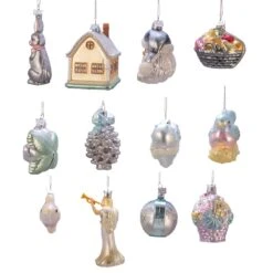 Kurt Adler 3-4.375-Inch Noble Gems™ Newlywed's Glass Tree Box, Set Of 12 -Kurt Adler Shop nb1416 13 35067231 93b3 479a 863f d756200e0f99