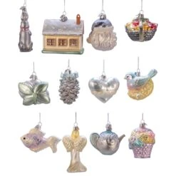 Kurt Adler 3-4.375-Inch Noble Gems™ Newlywed's Glass Tree Box, Set Of 12 -Kurt Adler Shop nb1416 15 6d365058 2570 4a8b a464 dd9753320279