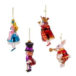 Kurt Adler 5-5.5-Inch Noble Gems Alice In Wonderland 4-Piece Ornament Set -Kurt Adler Shop nb1598 13 4eb46f39 1cc6 4f93 8482 b069b6629284