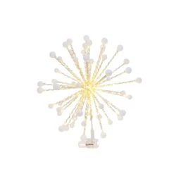 Modern Starburst Christmas Tree Topper, 200 Warm White LEDs