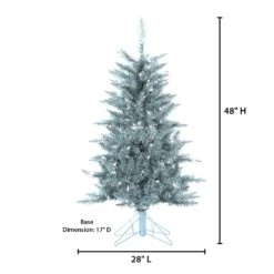 Sterling 4 Ft. PreLit Clear UL Silver Tuscany Tinsel Tree -Kurt Adler Shop qjyxhqz6xgijvpuyqfko