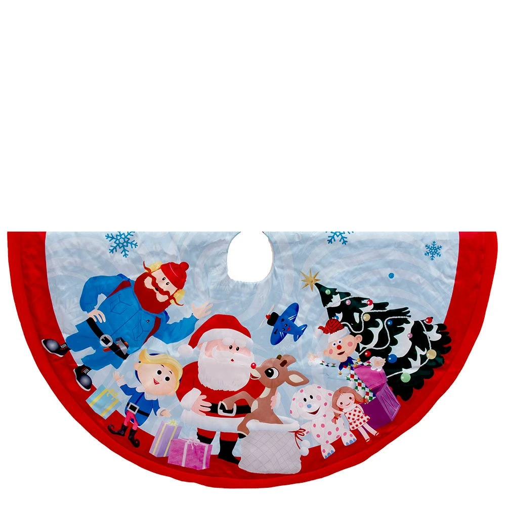 Kurt Adler 48-Inch Rudolph The Red Nose Reindeer® And Friends Tree Skirt 3 Kurt Adler 48-Inch Rudolph The Red Nose Reindeer® And Friends Tree Skirt