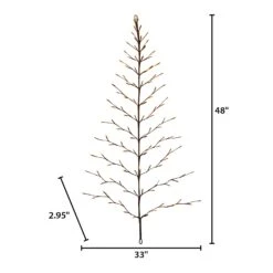4 Foot Tall Christmas Tree Wall Hanging, 112 Warm White LEDs -Kurt Adler Shop rz0zfz5r8yj4vwfdlq0a