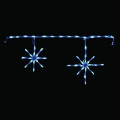 LED SNOWFLAKE FREESTYLE LINKABLE (ICE BLUE) - Set Of 12- #LED-SFL44IB