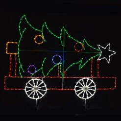 TRAIN CAR WITH CHRISTMAS TREE #LED-TC03-4