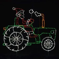 SANTA ON TRACTOR #LED-TRCTR