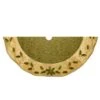 Kurt Adler 54-Inch Green And Gold Holly Leaves Embroidered Treeskirt